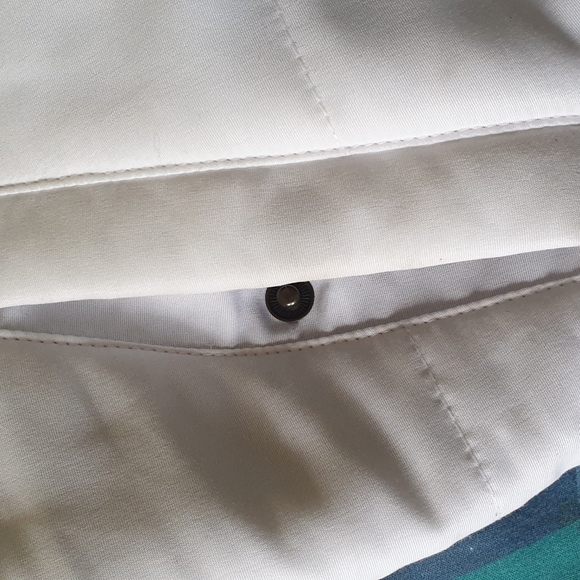 White Puffer Jacket with Faux Fur Hood - Picture 6 of 8